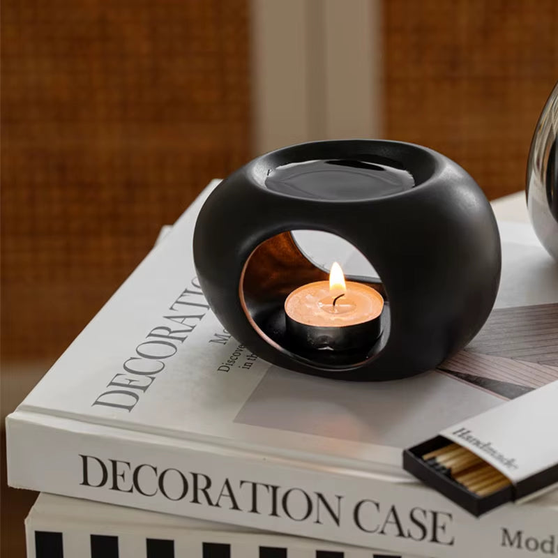 Ceramic Candle Heating Holder Essential Oil Burner Reed Diffuser Furnace Household Spa Salon Liqulid Aromatherapy Incense Burner