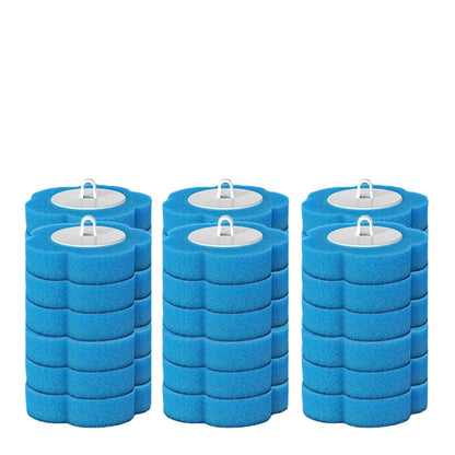 1SET White Disposable Toilet Brush Cleaner with Long Handle with Replaceable Brush Head Cleaning Brush Bathroom Accessories