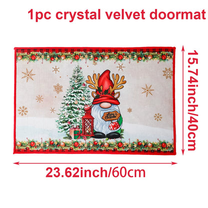 Christmas Door Mat Santa Claus Outdoor Carpet Merry Christmas Decorations for Home 2025 Navidad Xmas Ornament New Year 2026