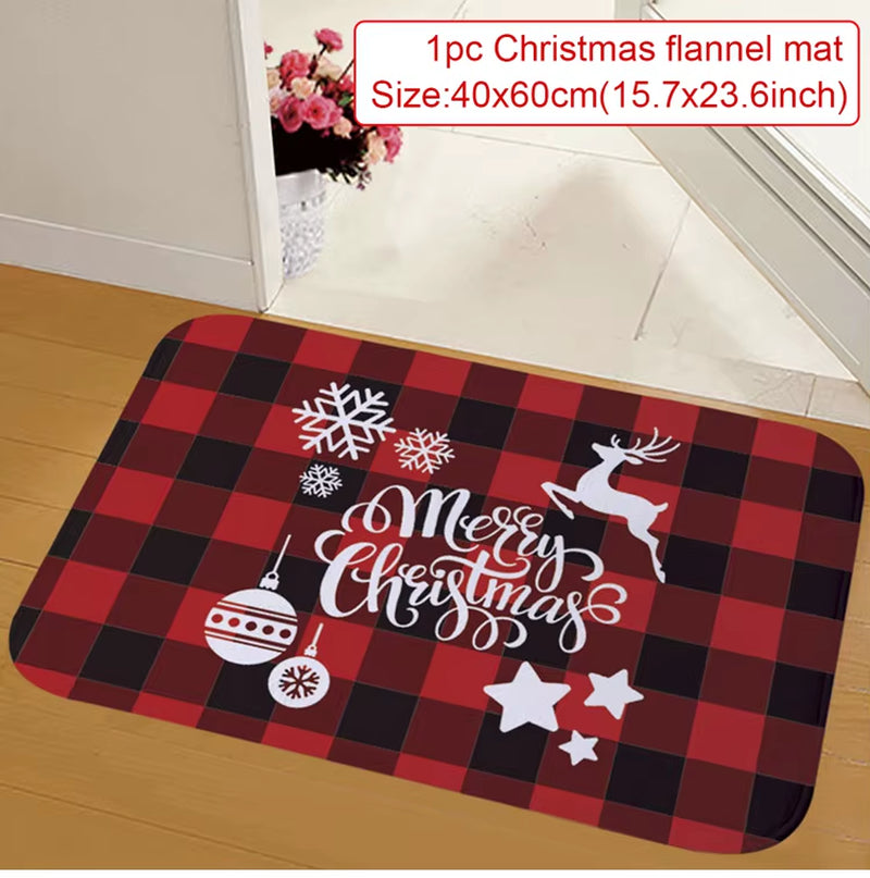 Christmas Door Mat Santa Claus Outdoor Carpet Merry Christmas Decorations for Home 2025 Navidad Xmas Ornament New Year 2026