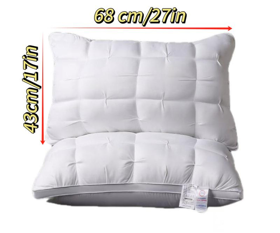5-Star Hotel Luxury Style Pillows, 19×29 Inch 990G, Ultra-Soft and Fluffy Pillow Core Usable in All Seasons, Deep Sleep Neck Support, Hypoallergenic Polyester Fiber Pillowcase, Suitable for Side Sleeping, Supine Sleeping, Prone Sleeping