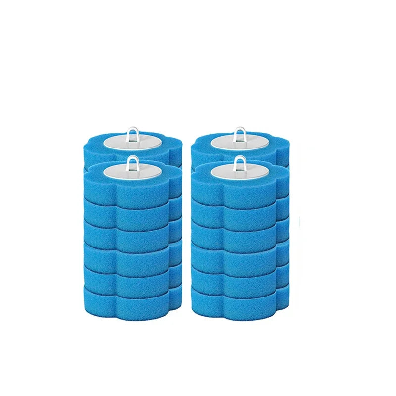 1SET White Disposable Toilet Brush Cleaner with Long Handle with Replaceable Brush Head Cleaning Brush Bathroom Accessories