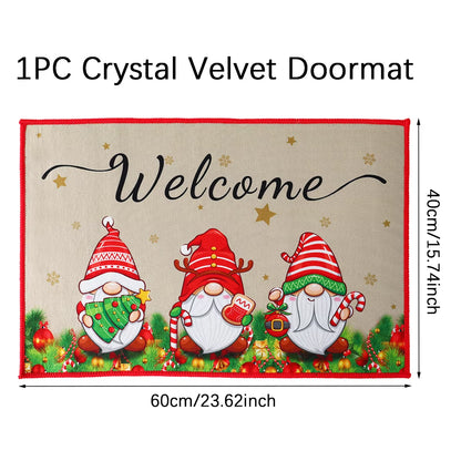 Christmas Door Mat Santa Claus Outdoor Carpet Merry Christmas Decorations for Home 2025 Navidad Xmas Ornament New Year 2026