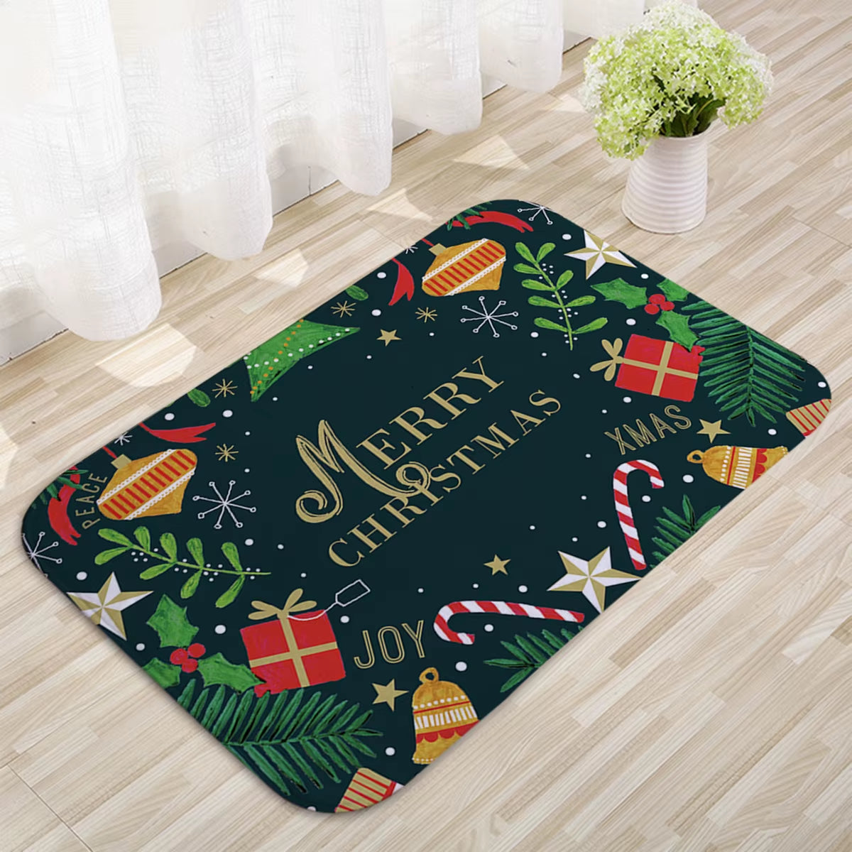 Christmas Door Mat Santa Claus Outdoor Carpet Merry Christmas Decorations for Home 2025 Navidad Xmas Ornament New Year 2026