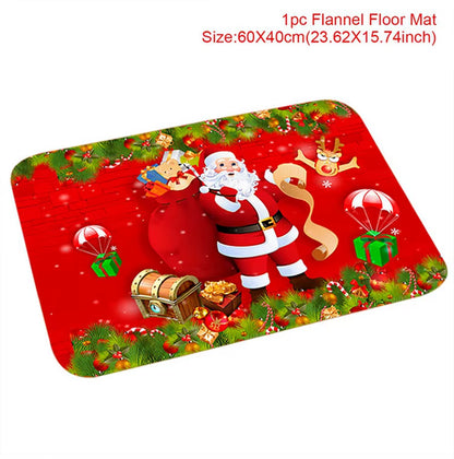 Christmas Door Mat Santa Claus Outdoor Carpet Merry Christmas Decorations for Home 2025 Navidad Xmas Ornament New Year 2026