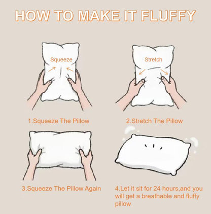 5-Star Hotel Luxury Style Pillows, 19×29 Inch 990G, Ultra-Soft and Fluffy Pillow Core Usable in All Seasons, Deep Sleep Neck Support, Hypoallergenic Polyester Fiber Pillowcase, Suitable for Side Sleeping, Supine Sleeping, Prone Sleeping